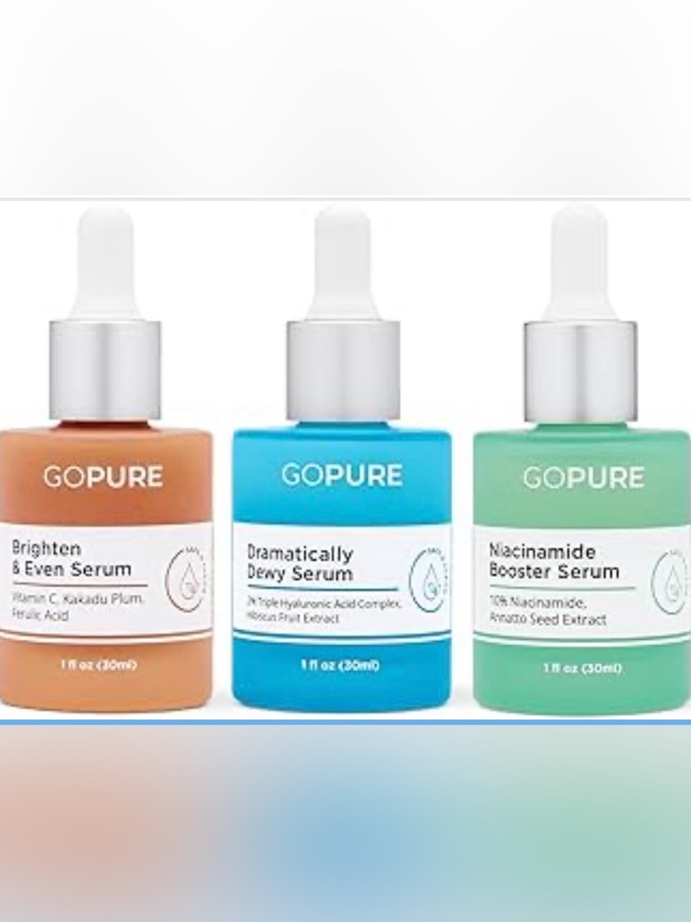 GOPURE Power Trio Serum Set - New in Box Retails for $80